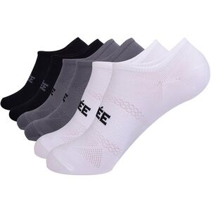 JOYNÉE Men's 6 Pack Casual Cushion‎ Anti-Slid Cotton No Show Socks with Silicone